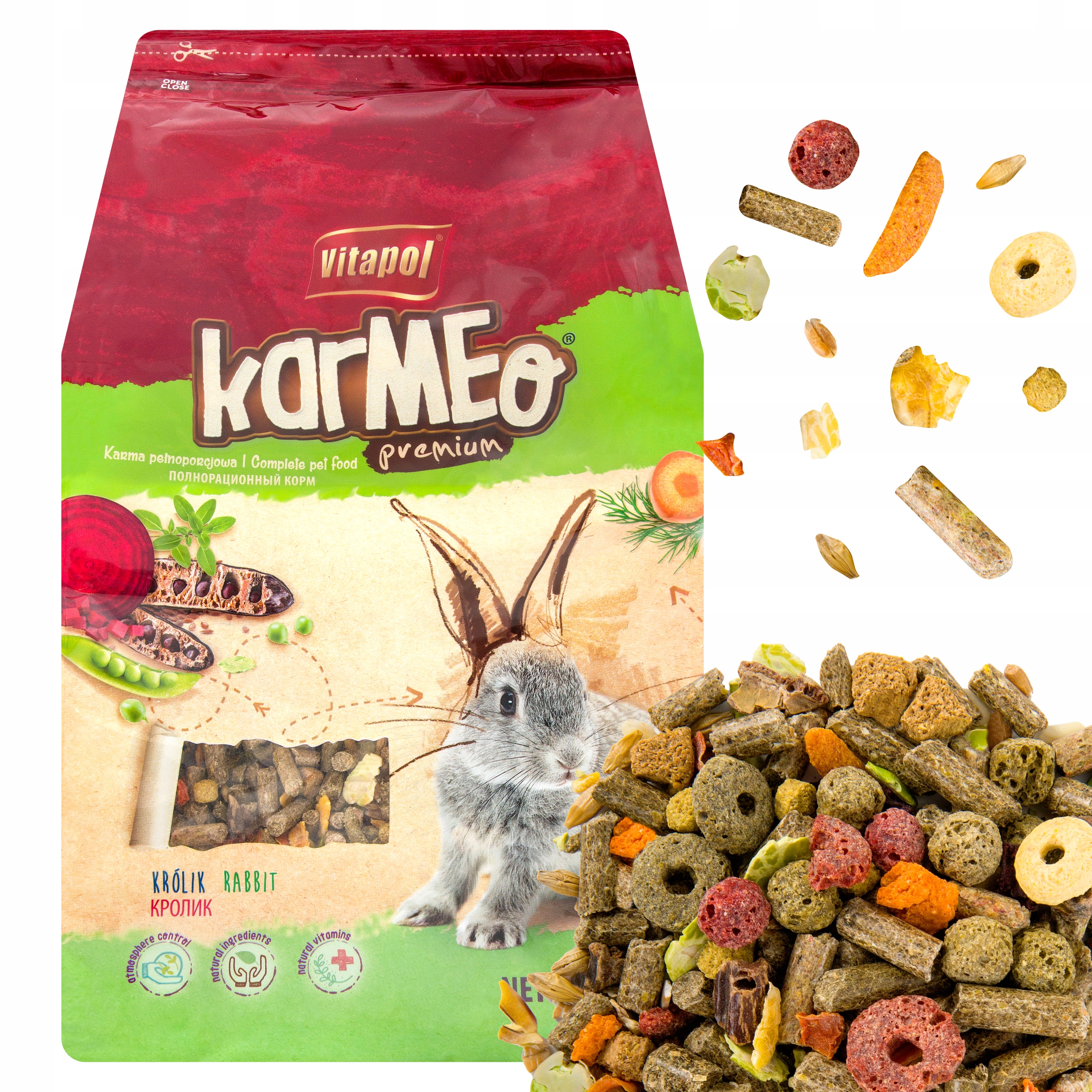 Vitapol Karmeo Premium 2,5 kg | kompletné krmivo pre králiky